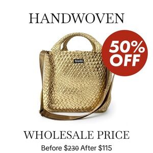 Handwoven Gold Bag